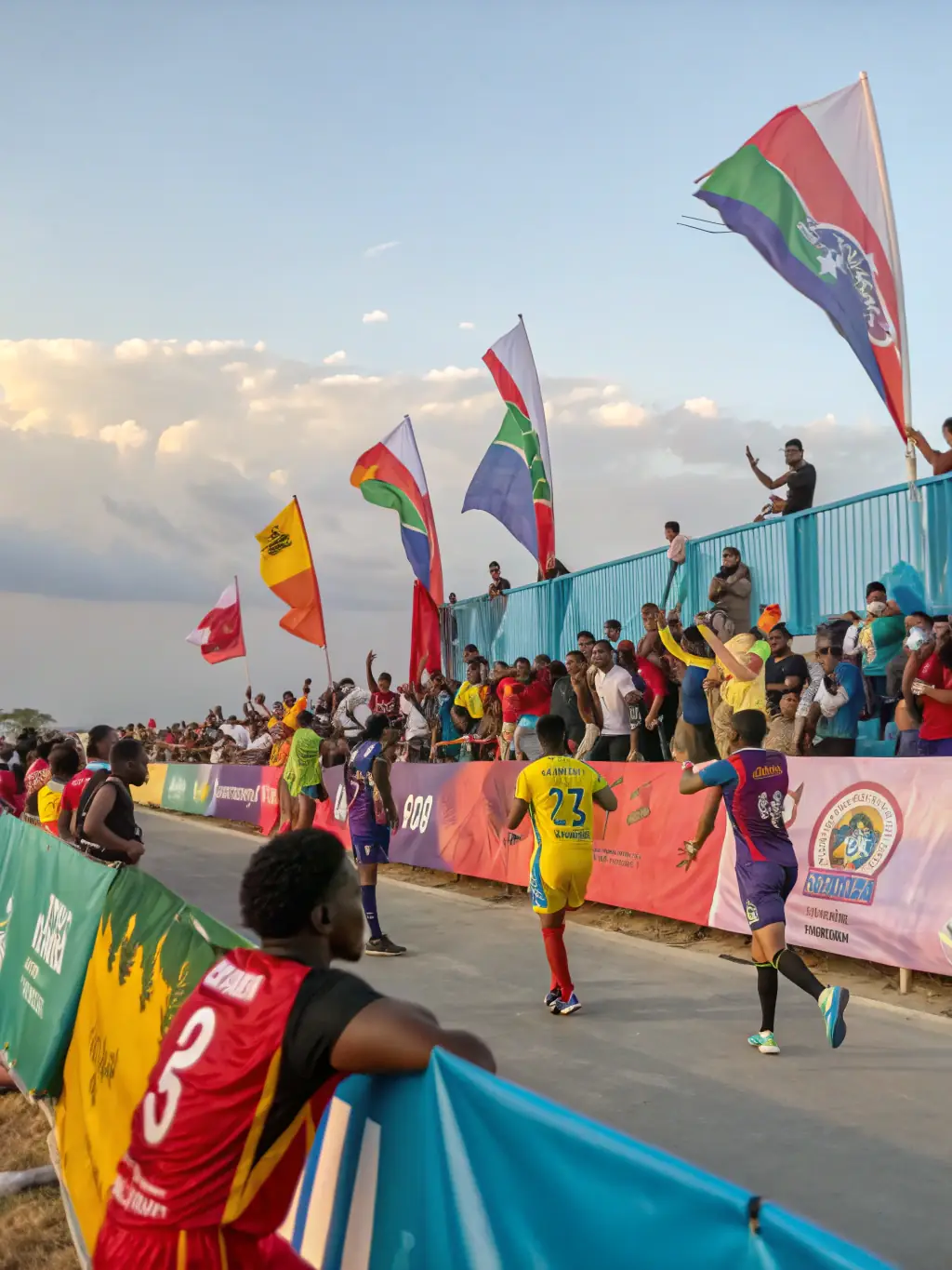 Image of a dodgeball tournament organized by LEOPARD DODGEBALL 27, featuring teams competing and spectators cheering, emphasizing the competitive spirit and community engagement.